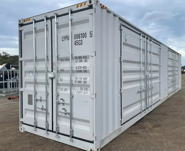 Contenedor marítimo High Cube de 40 pies con 4 puertas laterales