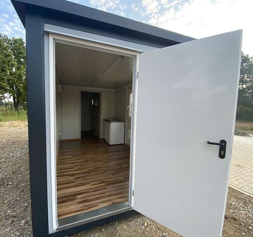 Contenedor Habitable 6x2.40m con WC Ducha y Cocina